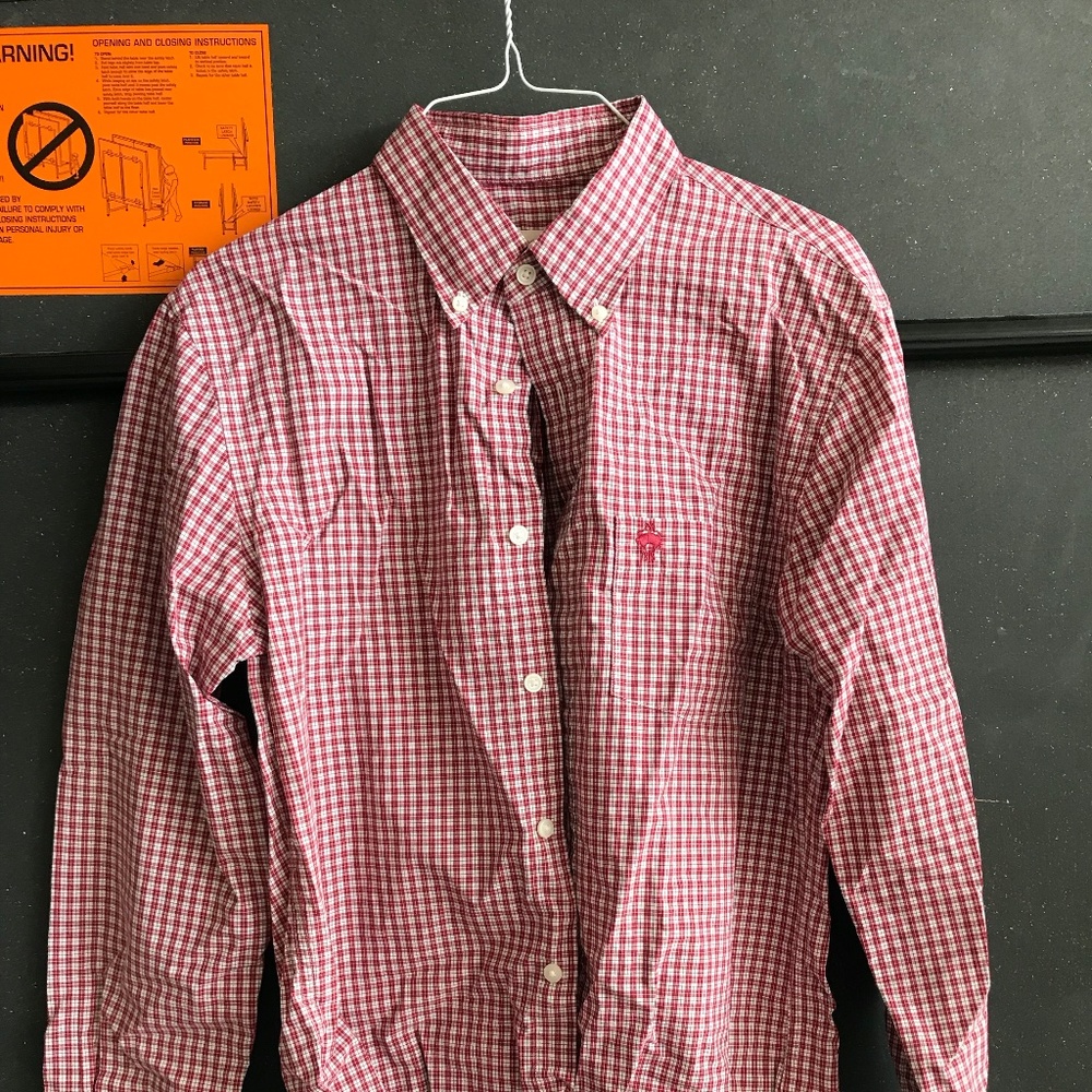 Red and White Checkered Brooks Brothers Shirt